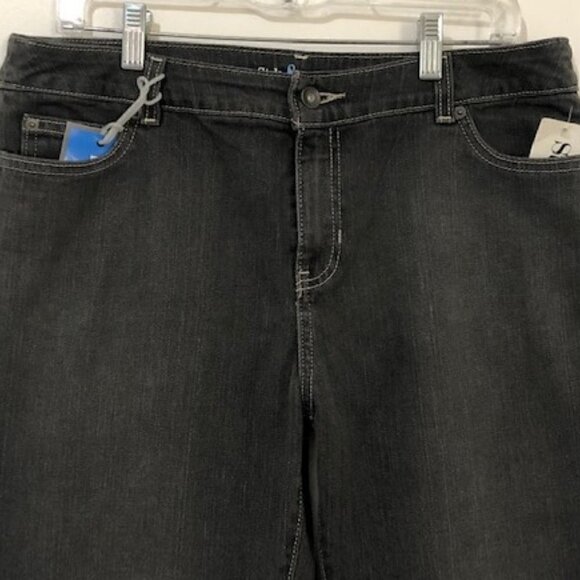 𝅺style & Co Black Rinse Stretch Boot Cut Jeans - Picture 2 of 6